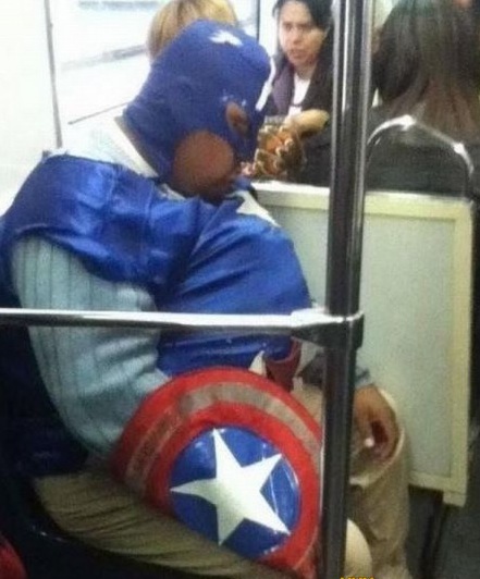 Capitão America do Fasts Food.